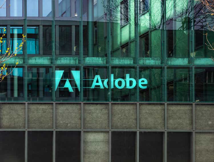 The company sign of the Adobe in Basel