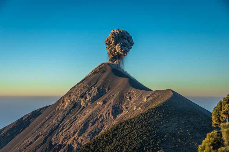 Volcano. Volcán de Fuego, Guatemala.