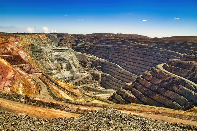 The Fimiston Open Pit in Kalgoorlie, the largest open pit gold mine of Australia