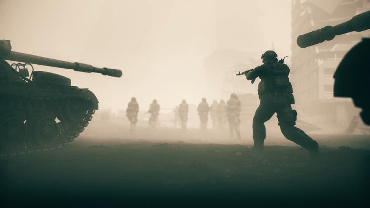 Army Battle Scene Soldiers And Operation War Scene Image