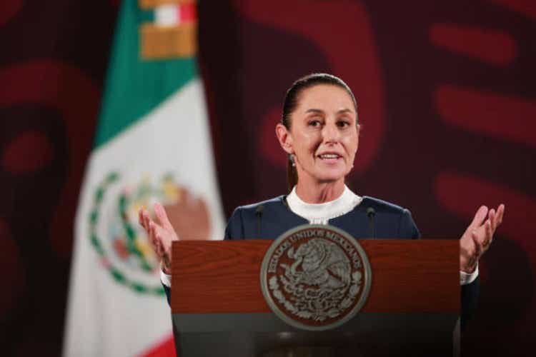 President-Elect Claudia Sheinbaum Holds Press Conference After Meeting With President Lopez Obrador