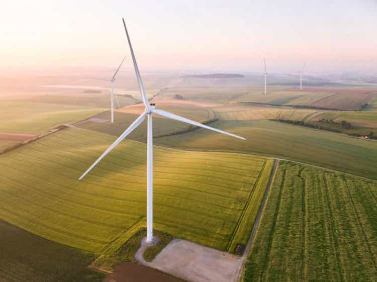 Wind turbines farm