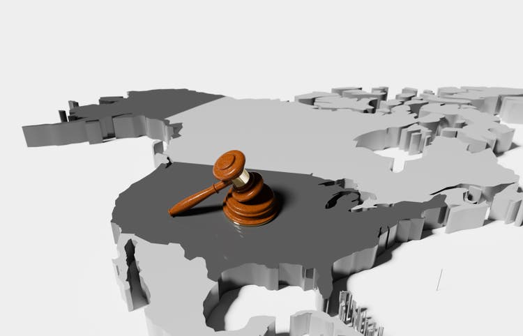 United States justice and legal concept