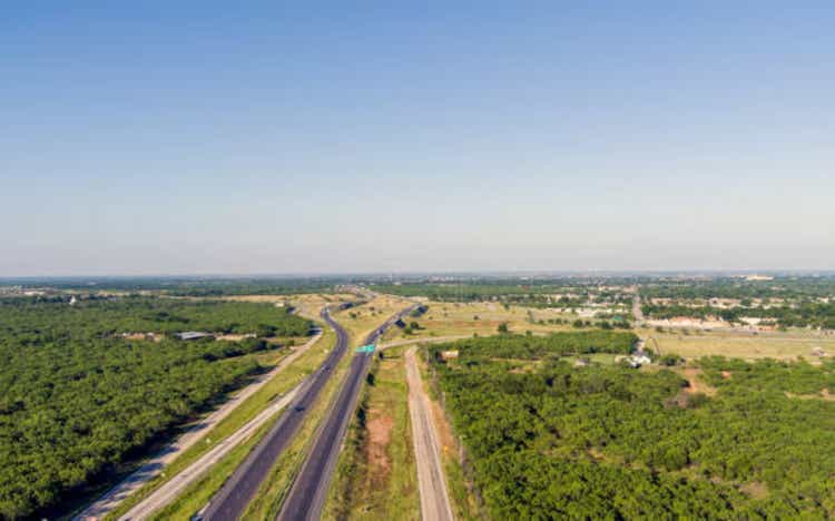 Aerial shot of Abilene Texas