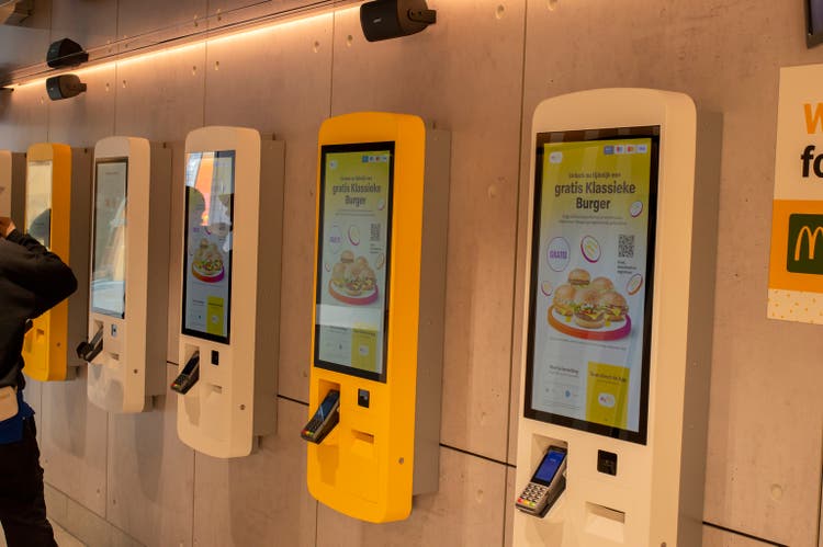 Self Service Machine At McDonalds Restaurant At Amsterdam The Netherlands 13-6-2024