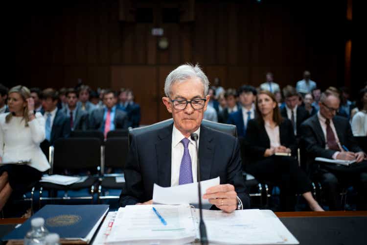 Federal Reserve Chair Jerome Powell Testifies In Senate Banking Hearing