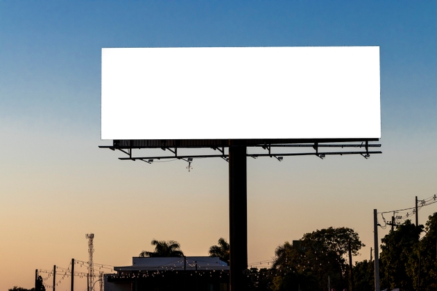 Blank billboard mockup ready