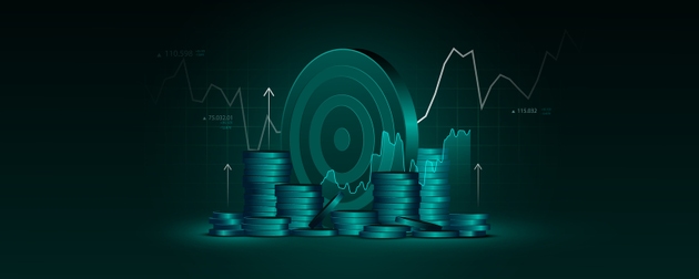 Background image of technology, finance, marketing and commercial goals