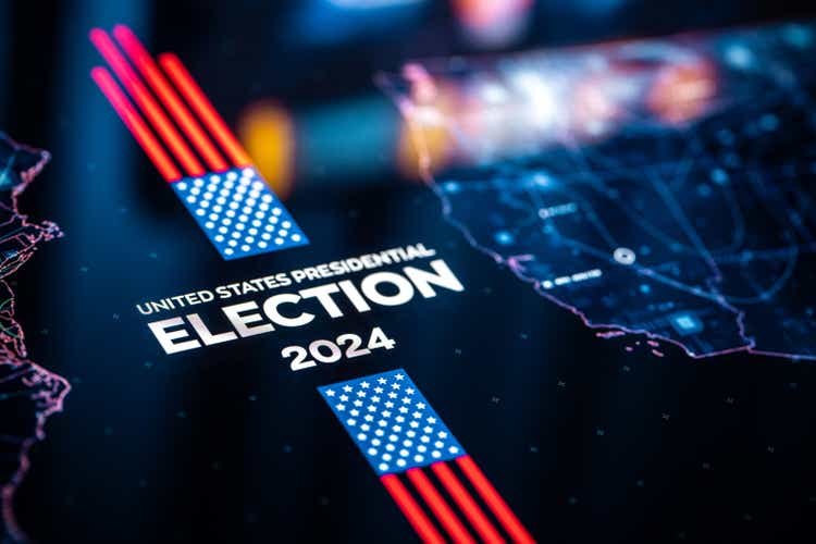 Vote 2024. US Presidential Election background. United States Elections 2024 concept