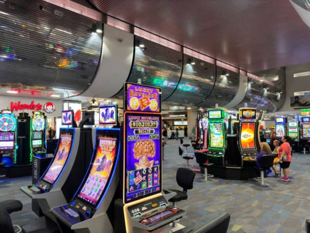 slot machines inside Harry Reid International Airport