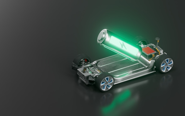 Solid State Battery for EV Electric Vehicle, new research and development batteries with solid electrolyte energy storage for automotive car industry
