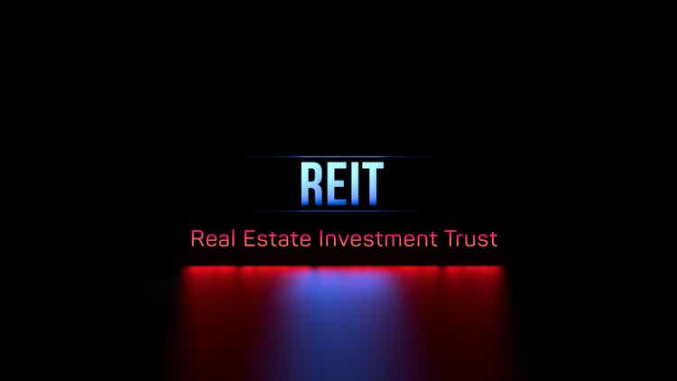 REIT Real Estate Investment Trust abbreviation,acronym,illuminated text,word. REIT financial,business concept,wallpaper.3D render