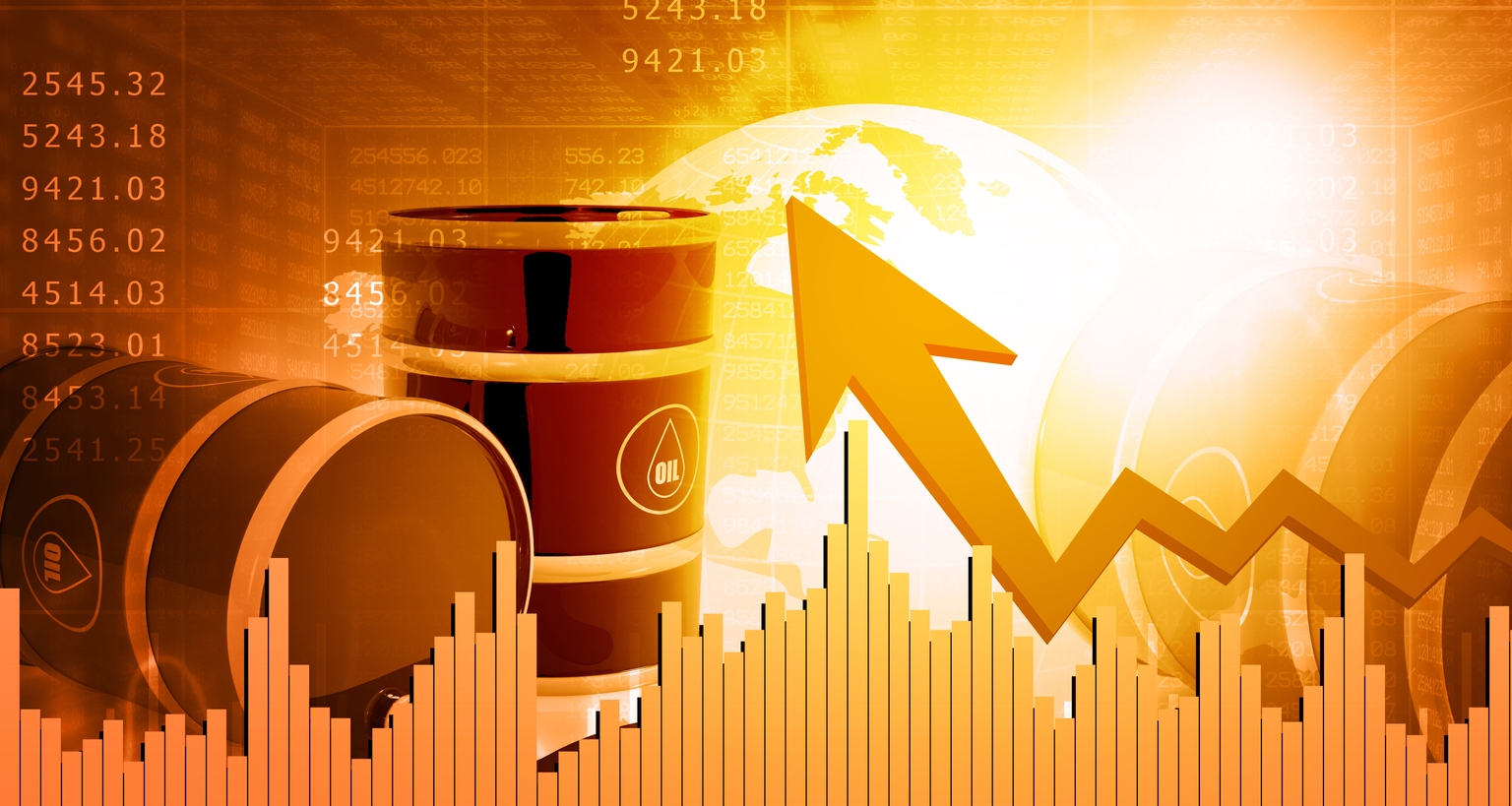Crude oil price growth Stock market graph, forex graph stock market graph chart