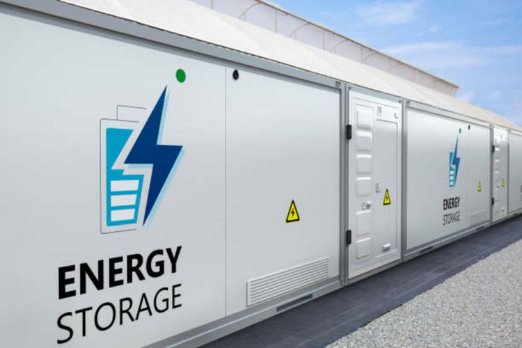 Energy storage system or battery container unit