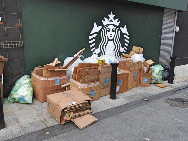 City centre rubbish