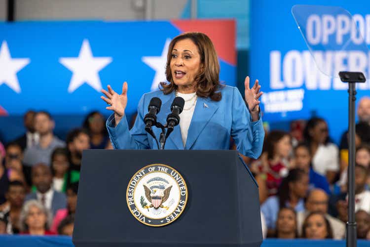 Kamala Harris Campaigns For President In Raleigh, North Carolina