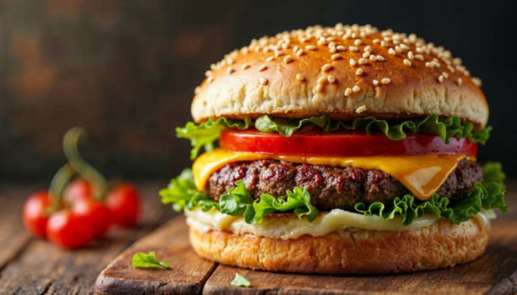 Delicious Cheeseburger with Fresh Ingredients