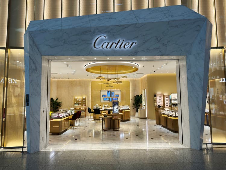 Cartier retail store in Shenzhen Bao"an International Airport