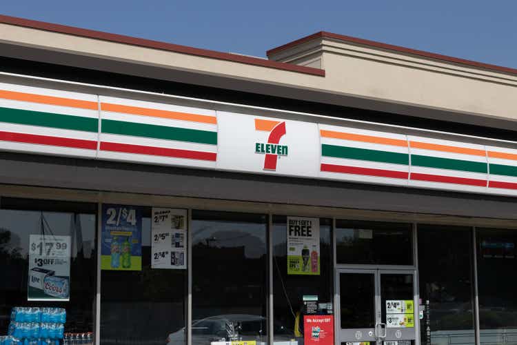 7-Eleven convenience store. 7-Eleven operates, franchises and licenses 84,500 stores in 19 countries.