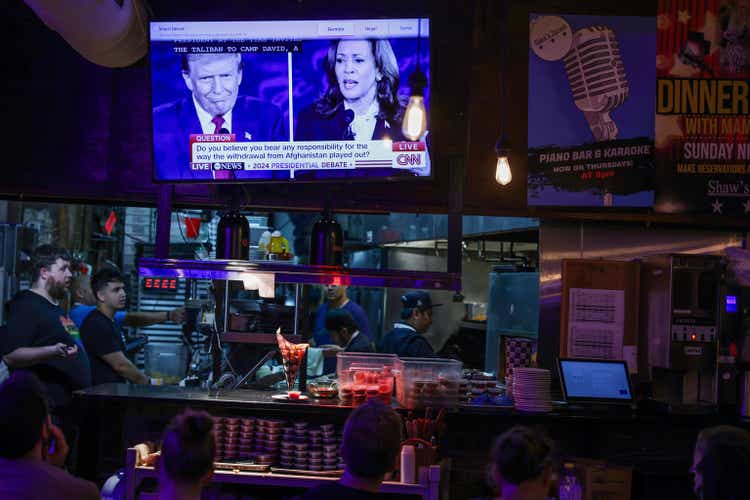 Americans Watch The First Debate Between Donald Trump And Kamala Harris