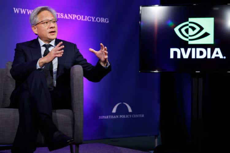 The CEO of Nvidia, Jensen Huang, talks to the Bipartisan Policy Center