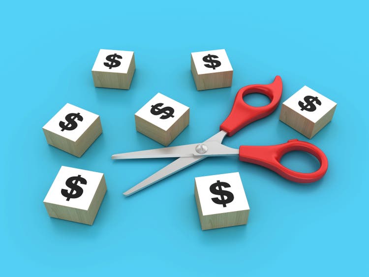 Dollar Sign Blocks with Scissors