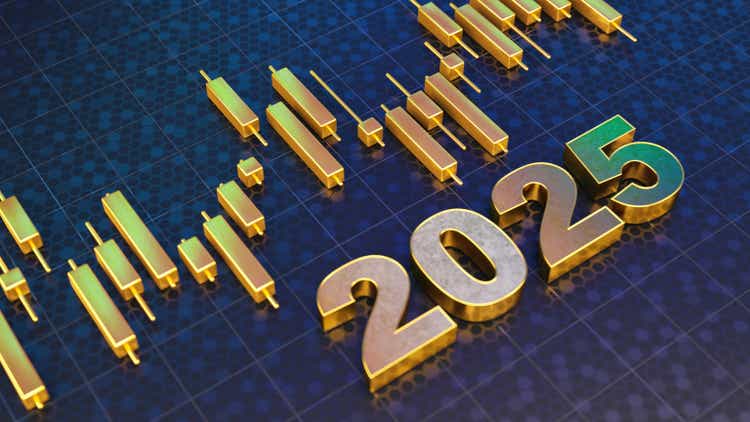 2025 on Financial Chart or Stock Market Data