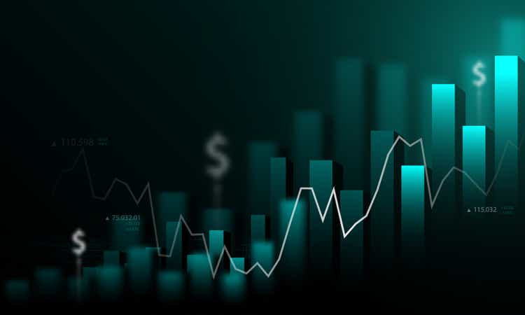 Stock market financial analysis technology graph concept background image