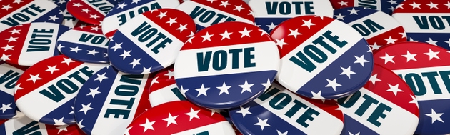 Vote badge United Sates, presidential election.