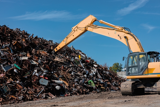 Metal scrapyard. A scrapyard for storing metal , help the environment.