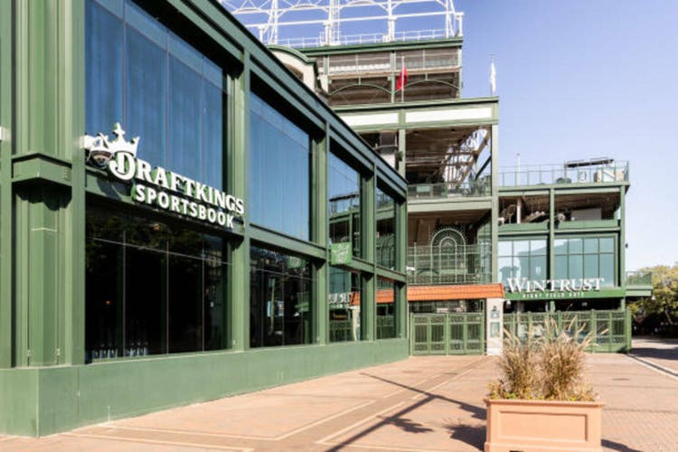 Draftkings Sportsbook outside of Wrigley Field in Chicago, IL.