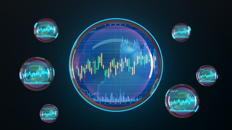 Financial bubble in the economy concept. Stock Market Volatility.