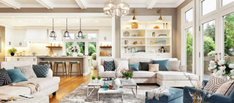 Open Plan Living Room Interior Design
