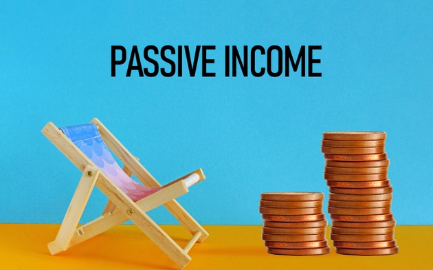 Passive income financial concept and financial investment business stock growth