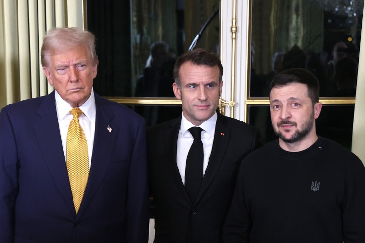 President-Elect Trump Meets Macron And Other Dignitaries In Paris Ahead Of Notre-Dame Reopening