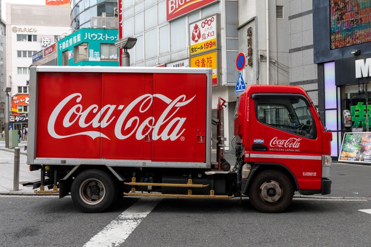 Coca-Cola delivery truck in Tokyo, Japan