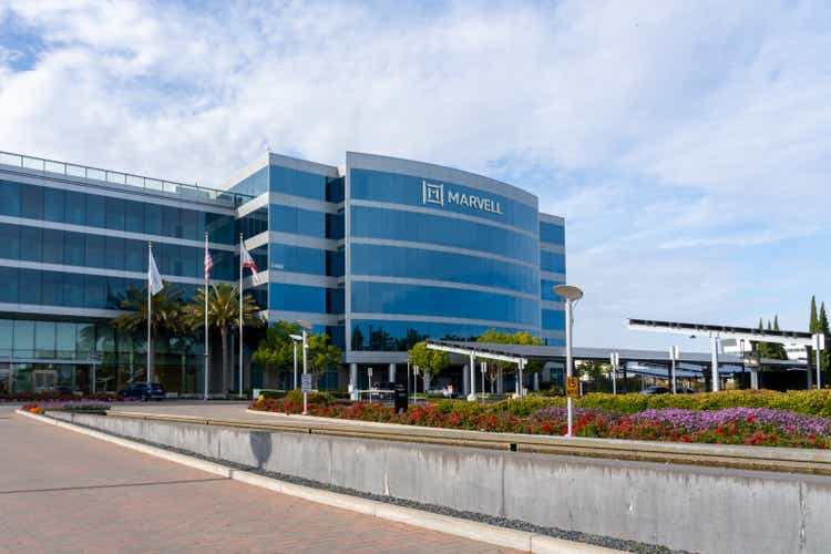 Marvell Technology office building in Santa Clara, CA, USA.