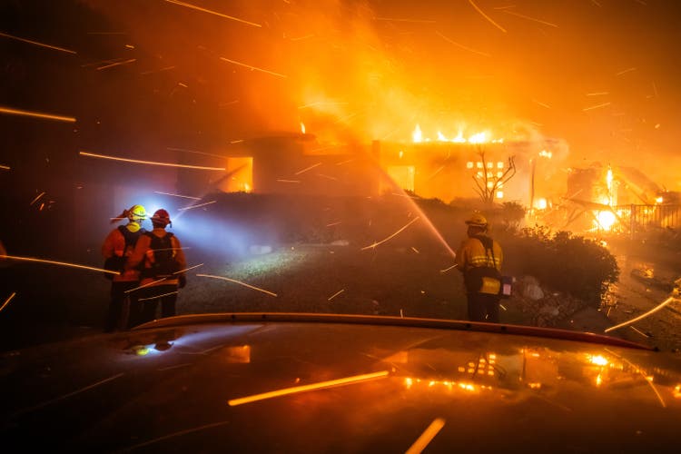 Powerful Winds Fuel Multiple Fires Across Los Angeles Area