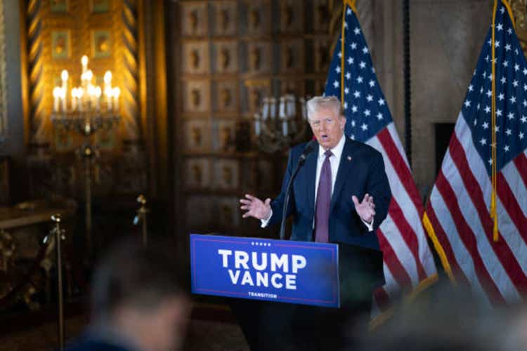 President-Elect Trump Holds Press Conference At Mar-A-Lago