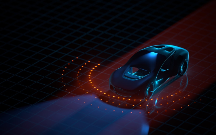 Self drive autonomous vehicle, driverless car, artificial intelligence, lidar, avoidance