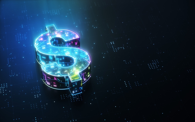 Futuristic Digital Dollar Sign, Developments in the world of technology innovation