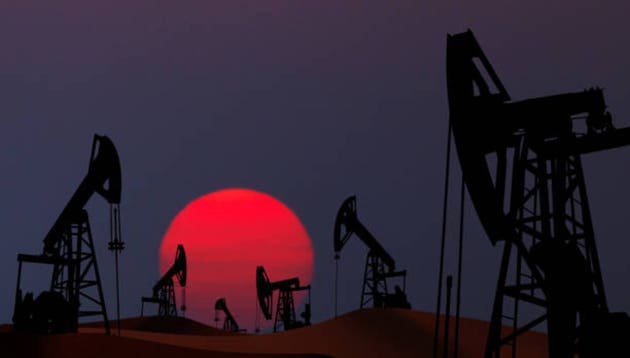 Oil pumps in desert