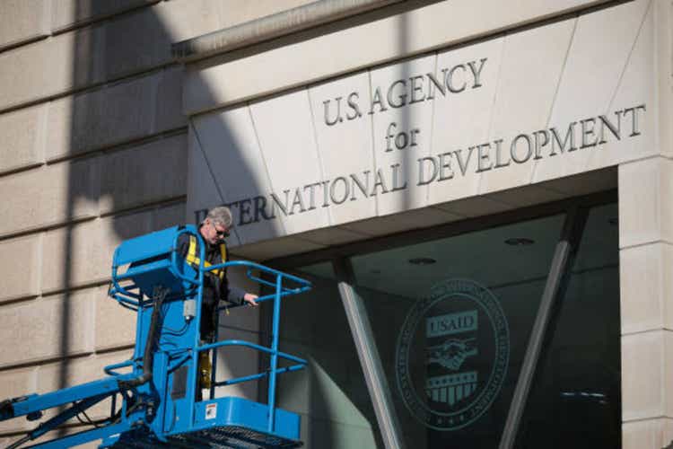 USAID Signage Is Covered Up At Their Washington Headquarters