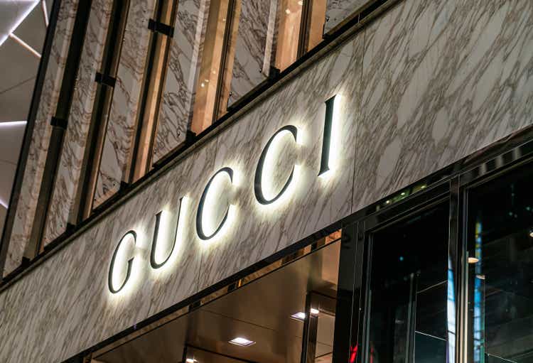Gucci store at Ginza district in Tokyo, Japan.