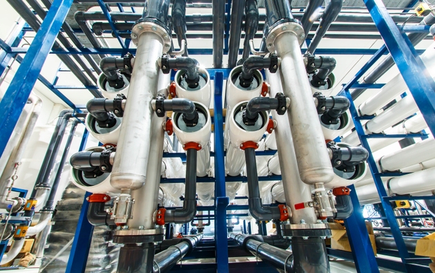 Reverse osmosis system for water drinking plant.