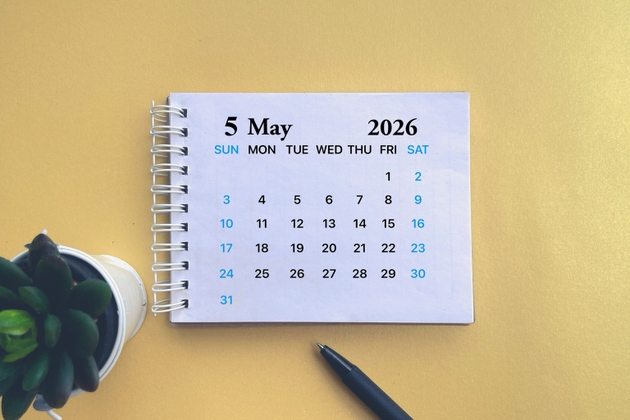 Monthly calendar concept