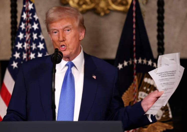 President Trump Signs Executive Orders At Mar-a-Lago In Palm Beach, Florida