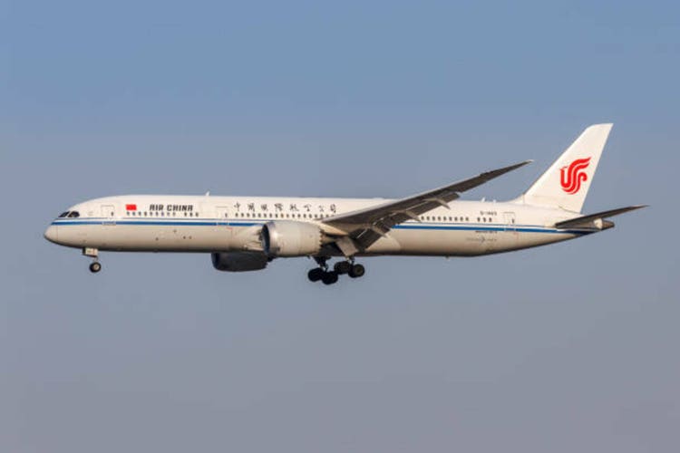 Air China Boeing 787-9 Dreamliner airplane at Shanghai Hongqiao Airport in China