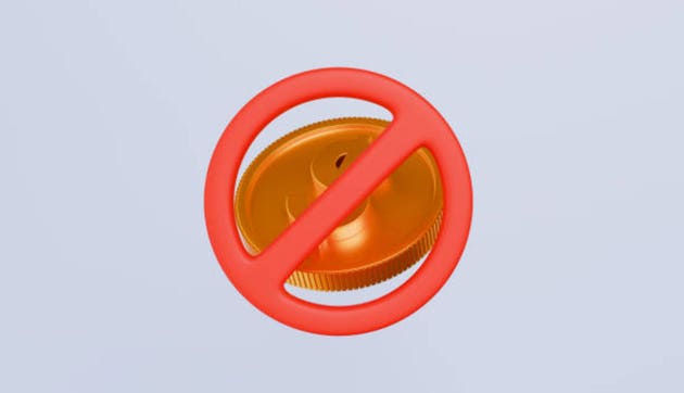 Coin is not accepted sign, no coin accepted icon, dollar coin with stop icon 3d illustration