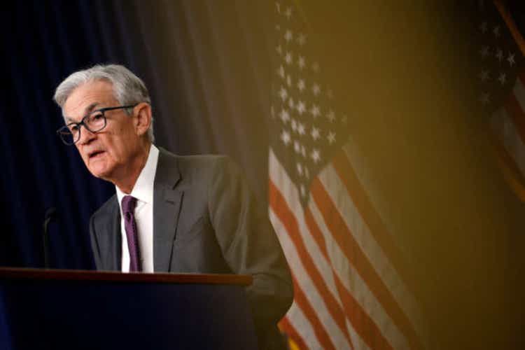 Fed. Chair Powell Holds Monthly News Conference On Interest Rates